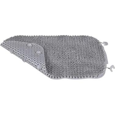 Imagem de  tapete felpudo cinza 57x34cm - astra