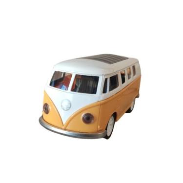 Imagem de Miniatura Carrinho Kombi Brinquedo Fricção Abre Porta - M&J VARIEDADES