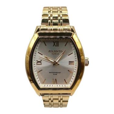Imagem de Relógio Atlantis Gold Dourado Social Resistente a Água 50m