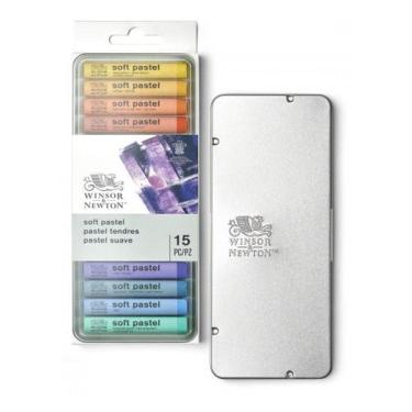 Imagem de Giz Pastel Seco Para Desenho 15 Cores Macio Winsor & Newton
