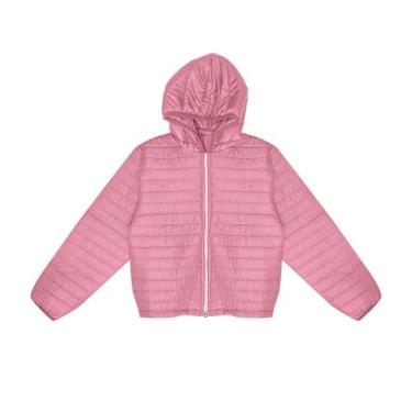 Imagem de Jaqueta com capuz infantil feminina Trick Nick, Rosa, 6