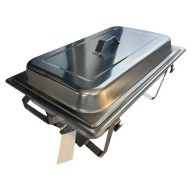 Imagem de Rechaud banho maria 9l inox cuba gn 1 por 1 65mm para buffet e eventos