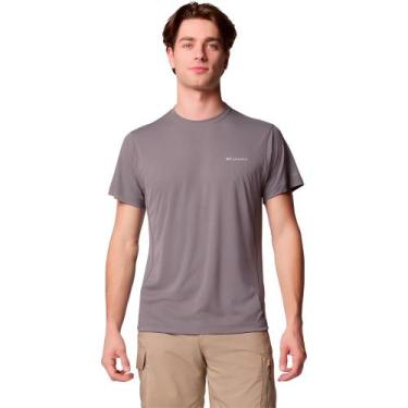 Imagem de Camiseta Columbia G Masculina Zero Rules Light - Laranja, P, Cinza