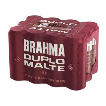 Imagem de Cerveja Brahma Duplo Malte Puro Malte - 12 Unidades Lata 350ml