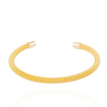 Imagem de Bracelete feminino grosso aberto banhado a ouro 18k - Brimatto
