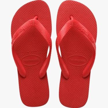 Imagem de Chinelo Havaianas Top FC, Vermelho rubi, 33-34