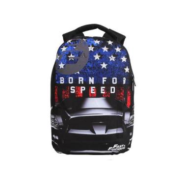 Imagem de Mochila Juvenil Escolar Masculina Tam. G DMW - Overprint Fast and Furi