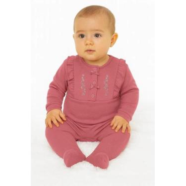 Imagem de Macacão Inverno Bebê Suedine - kiko, Rosa, M