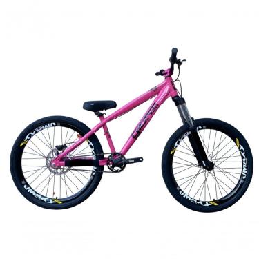 Imagem de Bicicleta Freeride Wheeling Mountain Bike Aro 26 Quadro Alumínio 1 Marcha Rosa Gios