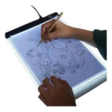 Imagem de Mesa Luz Led A5 Usb Desenho Transposição Infantil Novo - Rvariedades