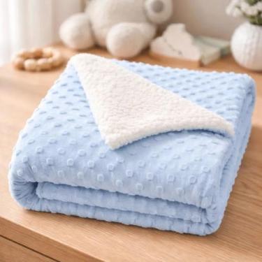 Imagem de Manta Pipoquinha Forrada Quentinha Para Bebe Inverno Flobaby - Genéric