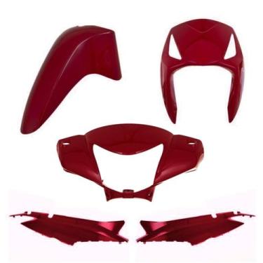 Imagem de Kit carenagem pro tork biz 125 2007/2008 vermelho guarau - PROTORK, VE