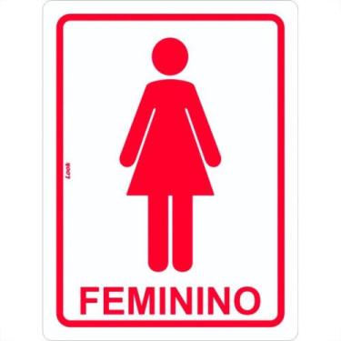 Imagem de Placa Look 15X20Cm (Sanitario Feminino) - Kit C/5 Pecas