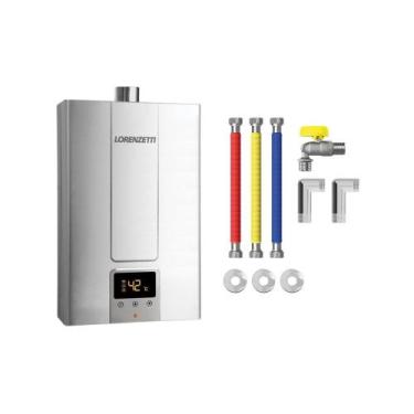 Imagem de Aquecedor de Água a Gás LZ 2000DE-I Digital Lorenzetti + Kit Instalaçã