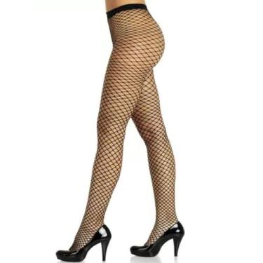 Imagem de Meia calça arrastão elástico na cintura Loba Lupo, Preto, GG