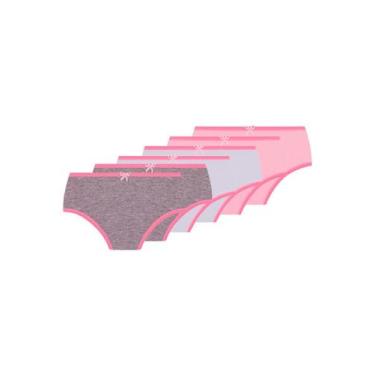 Imagem de Kit com 6 Calcinhas Lobinha 18101-089 Infantil - LUPO, Rosa, PP