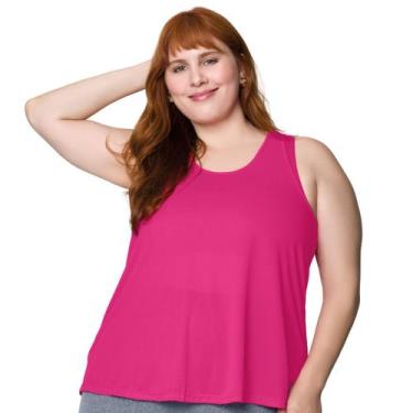 Imagem de Regata Plus Size Feminina Nadador Fitness Selene, X1, Pink