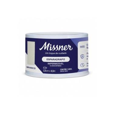 Imagem de Esparadrapo Impermeável Extra Flexível Branco 2,5 cm x 4,5 m (MISSNER)