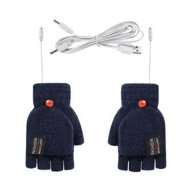 Imagem de Luvas Térmicas De Inverno Com Aquecimento Elétrico USB E Tela Sensível