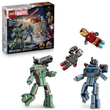 Imagem de Lego Marvel - Homem de Ferro e Máquina de Guerra vs Drones Martelo