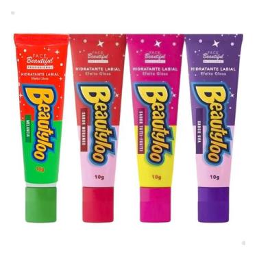 Imagem de Hidratante Labial Efeito Gloss Beautyloo 10g Kit 4 Sabores