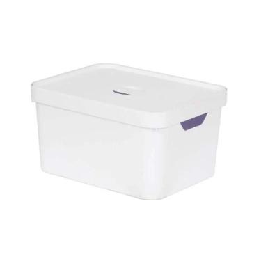 Imagem de Caixa Organizadora Cube Com Tampa 18 Litros Média 36 x 27 x 24,5cm Bra