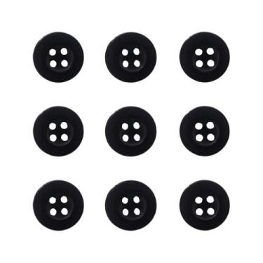 Imagem de Kit Botão 11mm Com 4 Furos - 50 Unidades- Camisa Social Cor:Branco - K