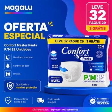 Imagem de Fralda Geriátrica Pants Confort Master 32 Unidades Roupa Íntima Descar