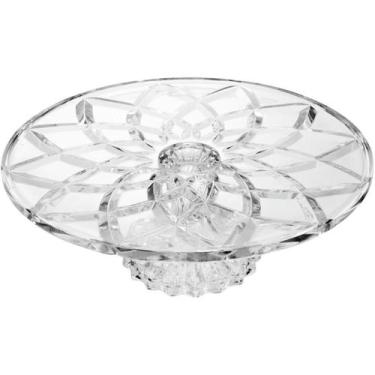 Imagem de LYOR - Prato para Bolo com Pé Deli Diamond 30cm x 9,5cm Vidro - Hauskr