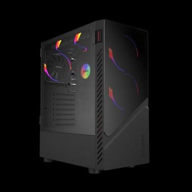Imagem de Gabinete Gamer Pcyes Set Black Vulcan - Gsbvpbr