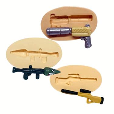 Imagem de Confeitaria dos moldes, F679 MOLDE DE SILICONE KIT ARMAS FORTNITE COM 3 MOLDES CONFEITARIA ARTESANATO