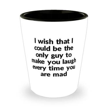 Imagem de I wish that I could be the only guy to make you laugh every time you are mad shot, Wife copo de cerâmica, presentes brilhantes para esposa