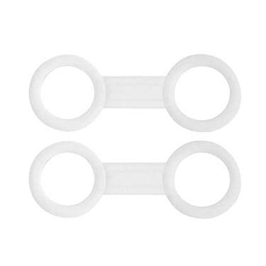 Imagem de TOOYFUL 2 peças 100 mm 25 mm Silicone Snorkel Keeper Mergulho - Transparente/Vermelho/Verde/Azul - Transparente