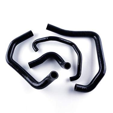 Imagem de LUXERAD Mangueira de silicone para quadriciclo de desempenho de 3 camadas 4,5 mm para Kawasaki Ninja Zx6r Zx6 636 (preto)