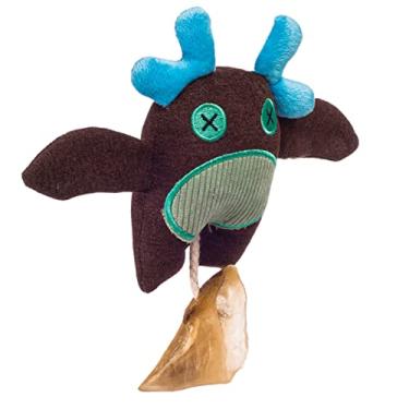 Imagem de Brinquedo Cachorro MADOG BatLouco Pelucia Pet Casco Bovino