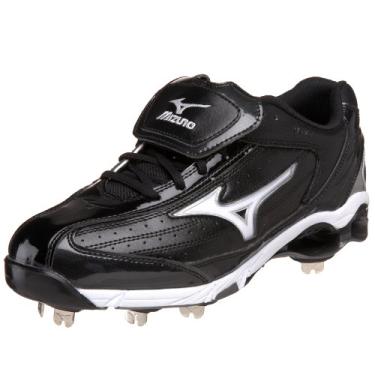 Imagem de Mizuno Chuteira de beisebol masculina clássica com 9 pontas, Preto/branco, 12.5