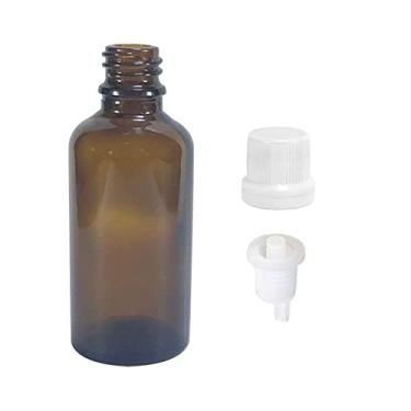 Imagem de Frasco de Vidro 50ml com Batoque Gotejador (20 Pecas) Cor:Branco