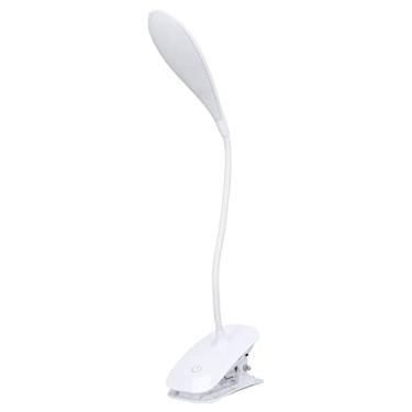 Imagem de Lâmpada de leitura de LED, fácil de usar, luminária de mesa com clipe, controle de toque, pescoço flexível de 360° para proteção ocular