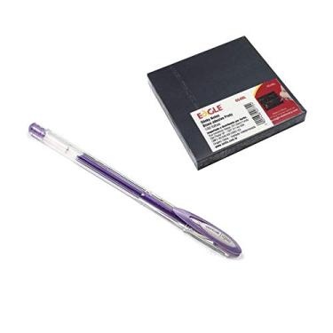 Imagem de Uniball, Caneta Uni-Ball Signo Noble Metal Violeta + 1 Bloco Adesivo Eagle preto, 100 folhas, 76x76mm