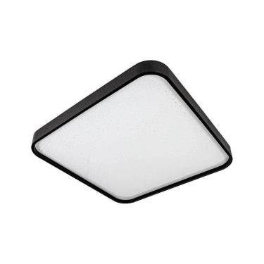 Imagem de Plafon Quadrado Estrelado Preto 48cm LED 36W Bivolt