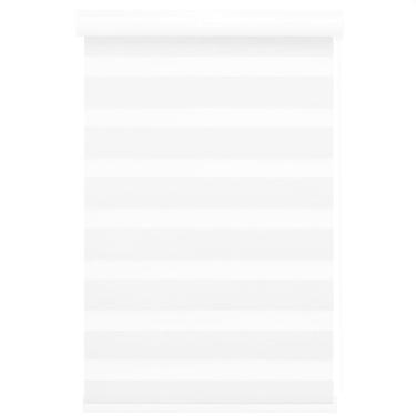 Imagem de Persiana Rolo Duplo c/ Bandô Branca (L)160 x 160 (A) Cortina Zebra Rainbow Double Vision 1,60 X 1,60