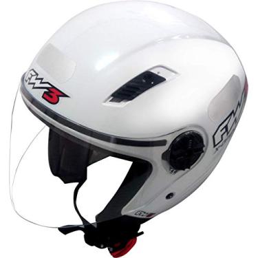 Imagem de Capacete FW3 X OPEN BRANCO BRILHANTE CLASSIC 60 COM VISEIRA CRISTAL
