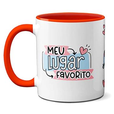 Imagem de Caneca Namorados Buquê Meu Lugar Favorito É Ao Seu Lado (Vermelha)