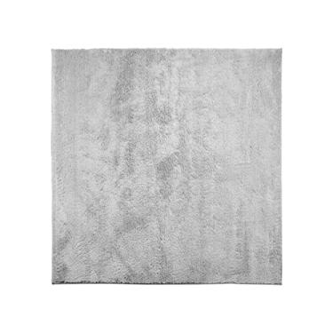 Imagem de Tapete Sala Escritório Quadrado 1,50m X 1,50m Antiderrapante (Prata)