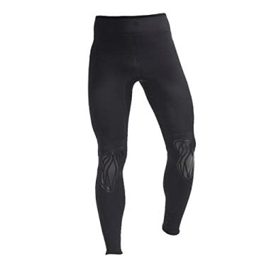 Imagem de Fancyes Calças de mergulho para homens, calças de neoprene de 3 MM manter quentes calças de mergulho para mergulho com snorkel, surf, caiaque, L preto
