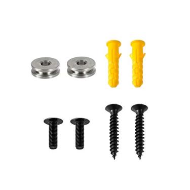 Imagem de Suporte de parede Soundbar Anéis de metal + parafusos + âncoras de parede, suporte de parede resistente para pendurar barra de som kit de montagem para Samsung HW-N950 HW-MS750 HW-MS751 HW-MS650 HWMS650 Alto-falante subwoofer