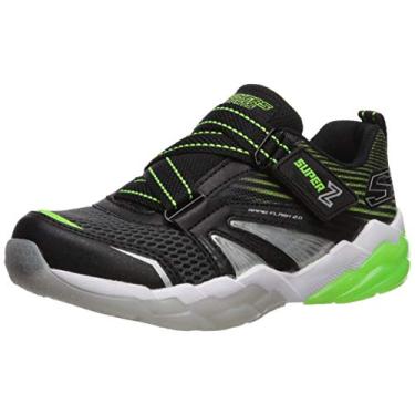 Imagem de Skechers Tênis masculino Rapid Flash 2.0-Soluxe, Preto/limão, 11 Medium US Little Kid