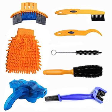 Imagem de Smaman Conjunto de ferramentas de escova de limpeza de bicicleta de precisão, incluindo esfregão de corrente de bicicleta, adequado para montanha, estrada, cidade, híbrido, MTB, bicicleta