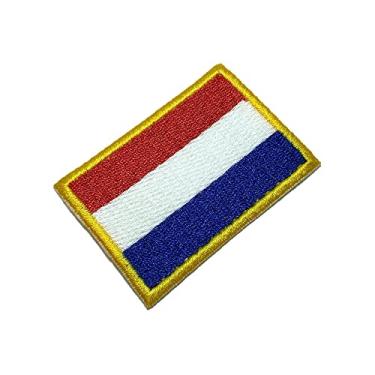 Imagem de BPNLT011 Bandeira Holanda Patch Bordado Termo Adesivo