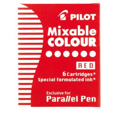 Imagem de Tinta Parallel Pen Ic-P3-S6 Vermelho C/6 Cartuchos - Pilot Pen